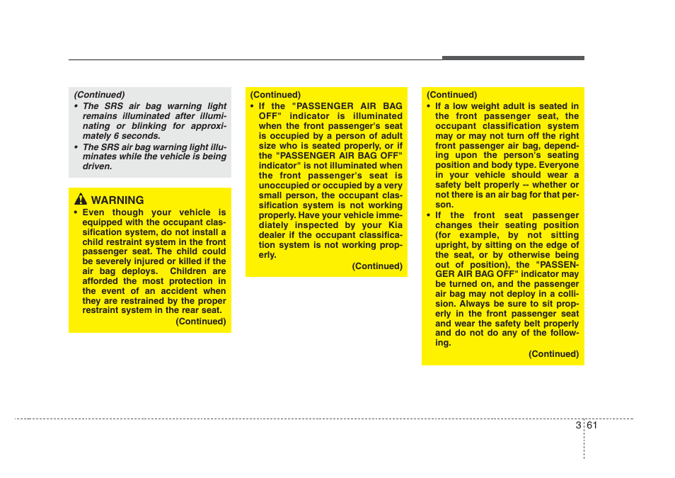 Knowing your vehicle | KIA Amanti 2008 User Manual | Page 71 / 283