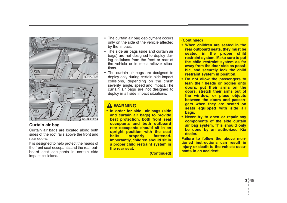 Knowing your vehicle | KIA Amanti 2008 User Manual | Page 75 / 283