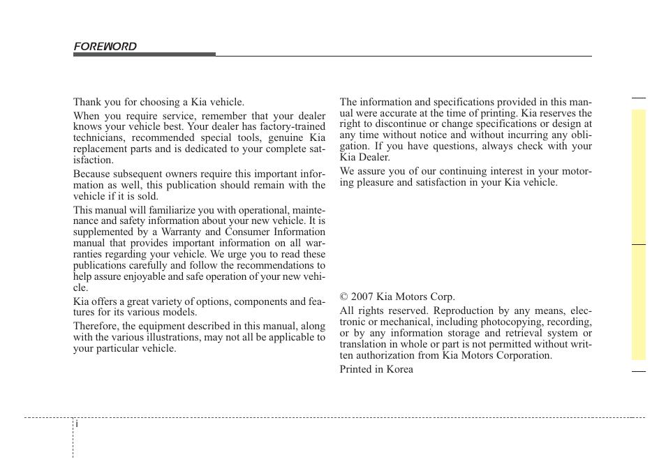 KIA Spectra_Spectra5 2008 User Manual | Page 2 / 298