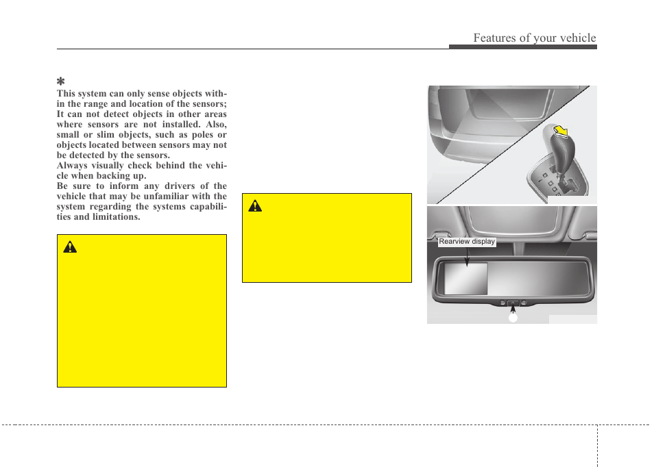 Features of your vehicle | KIA Rondo 2010 User Manual | Page 128 / 338