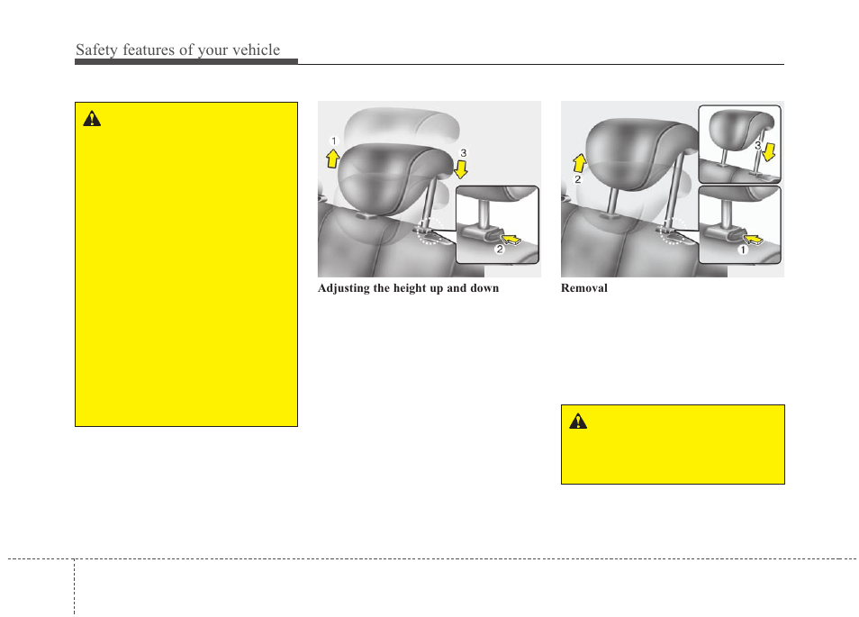 Safety features of your vehicle | KIA Rondo 2010 User Manual | Page 25 / 338