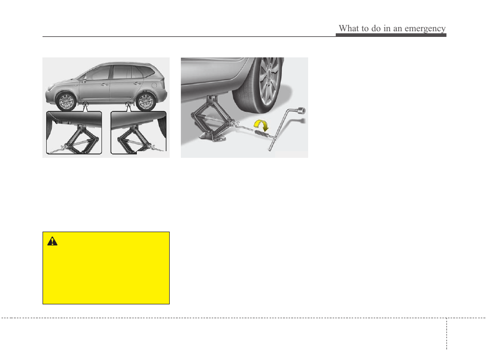 What to do in an emergency | KIA Rondo 2010 User Manual | Page 257 / 338