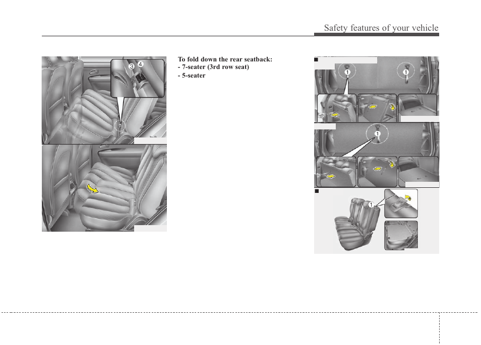 Safety features of your vehicle | KIA Rondo 2010 User Manual | Page 28 / 338