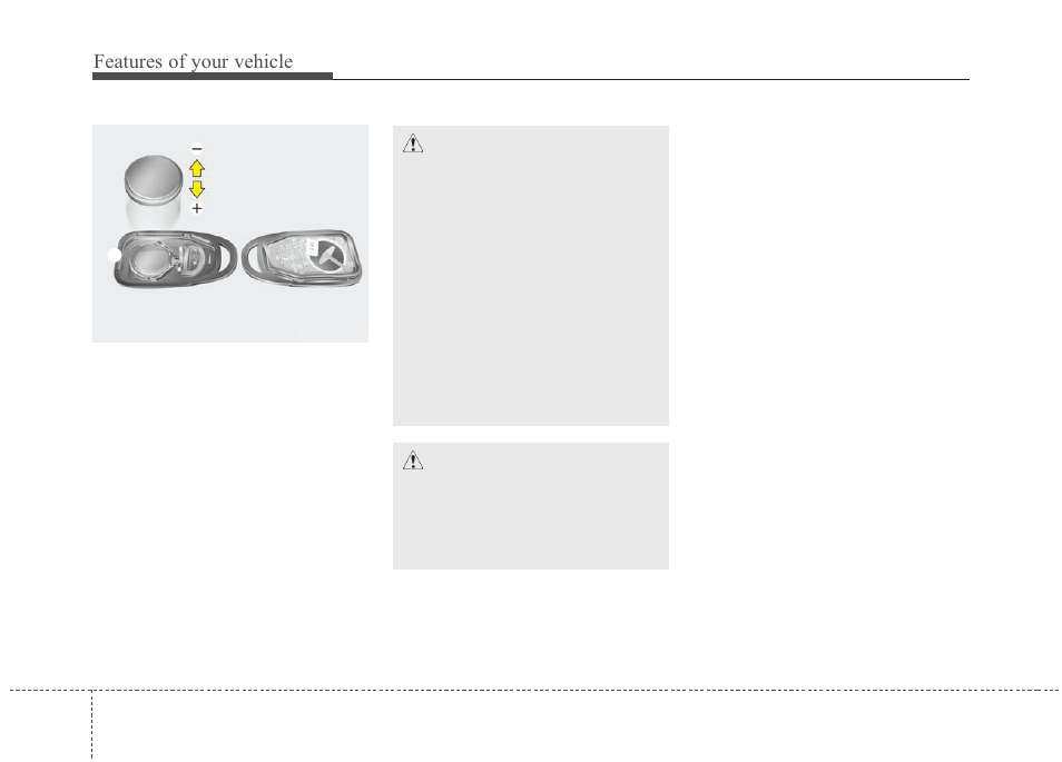 Features of your vehicle | KIA Rondo 2010 User Manual | Page 87 / 338