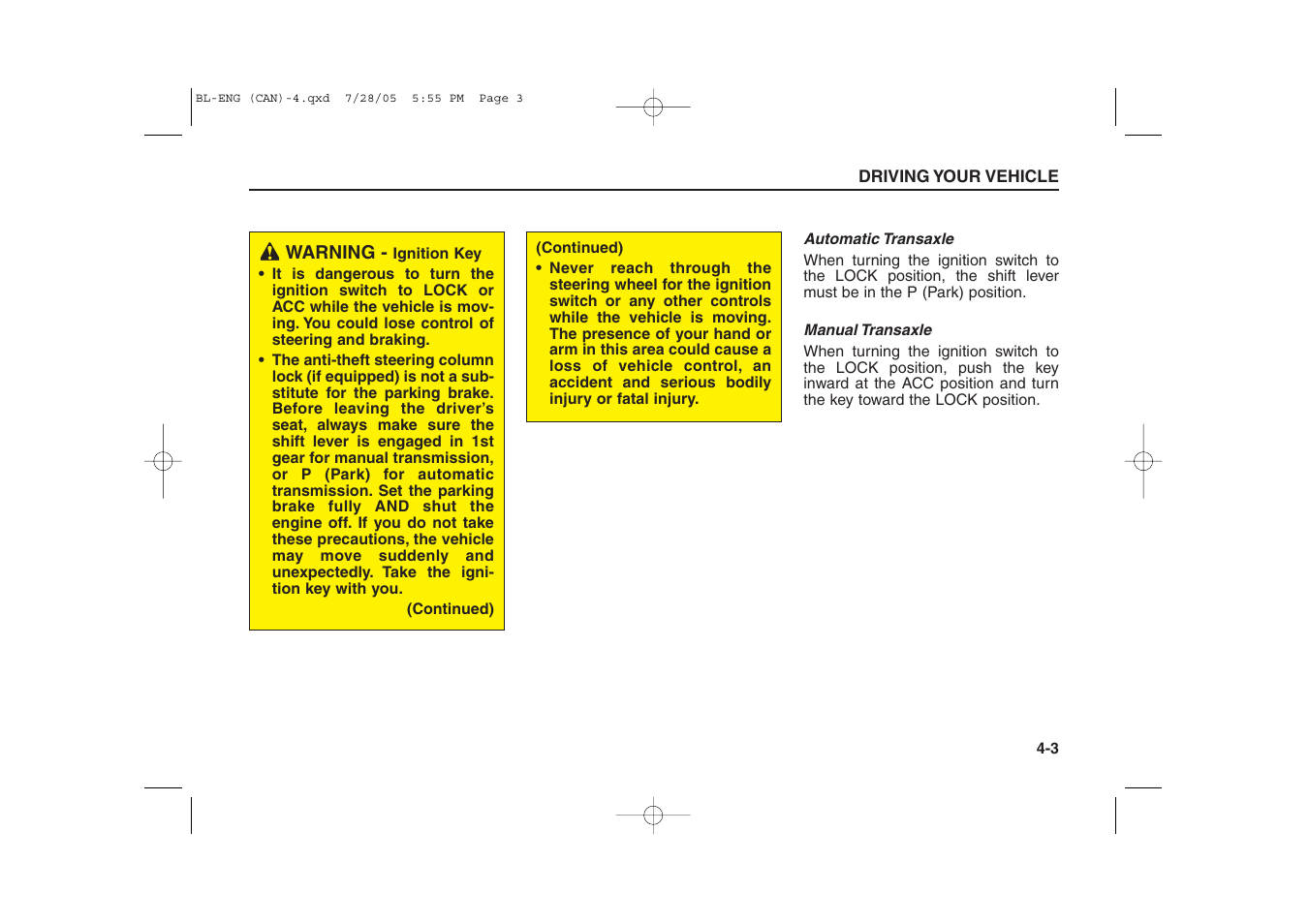 KIA Sorento 2006 User Manual | Page 101 / 312