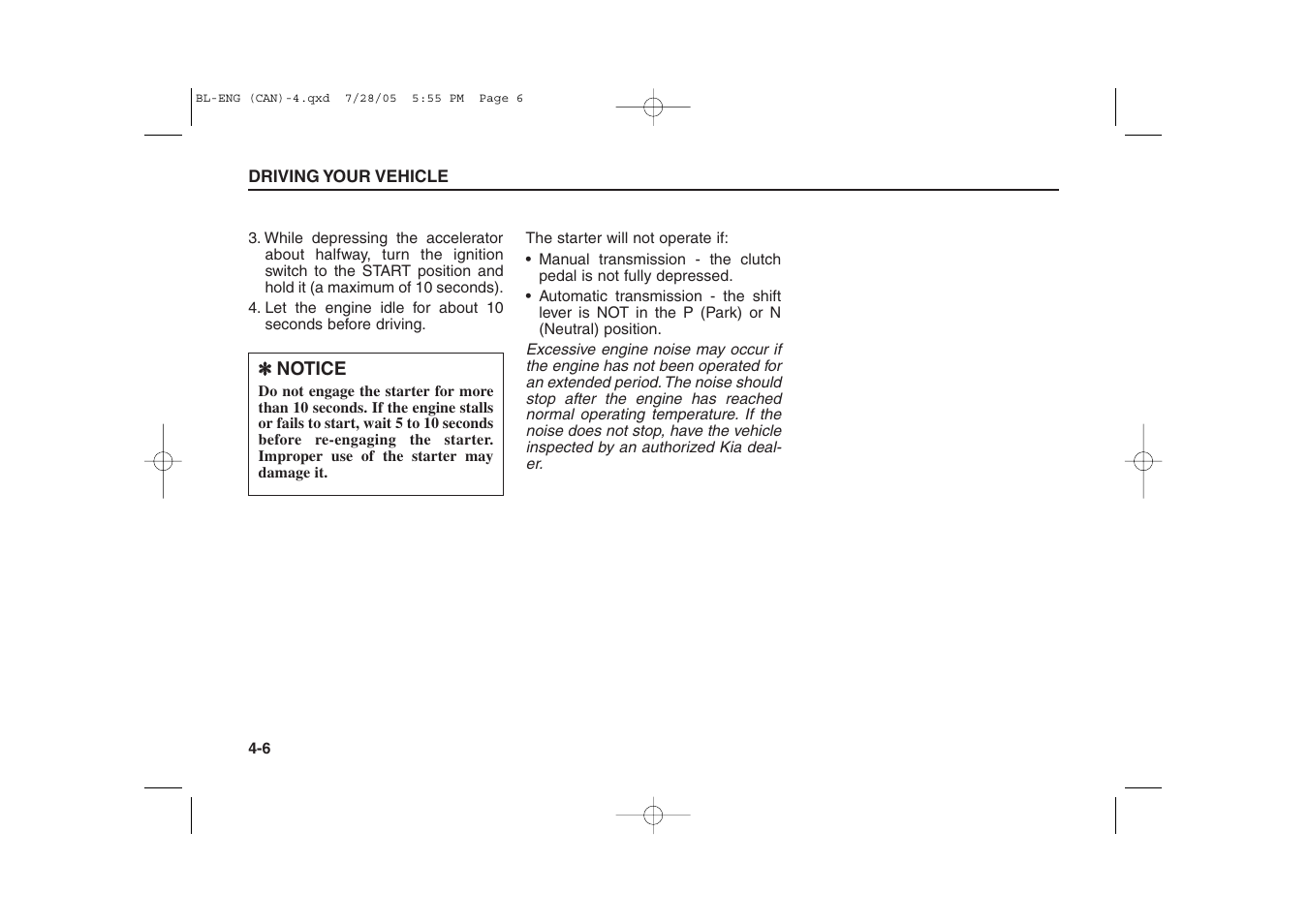 KIA Sorento 2006 User Manual | Page 104 / 312