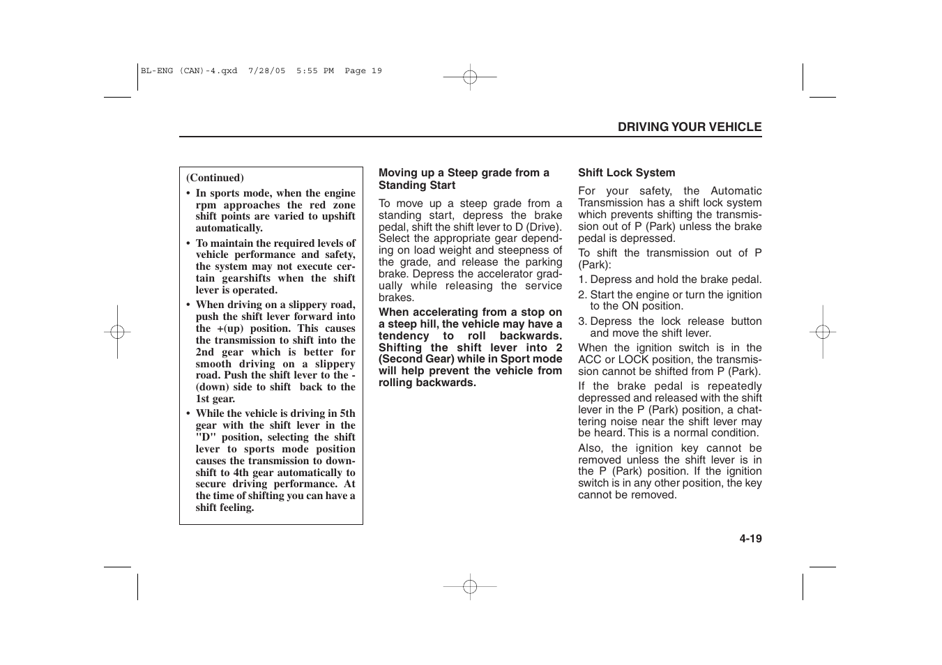 KIA Sorento 2006 User Manual | Page 117 / 312