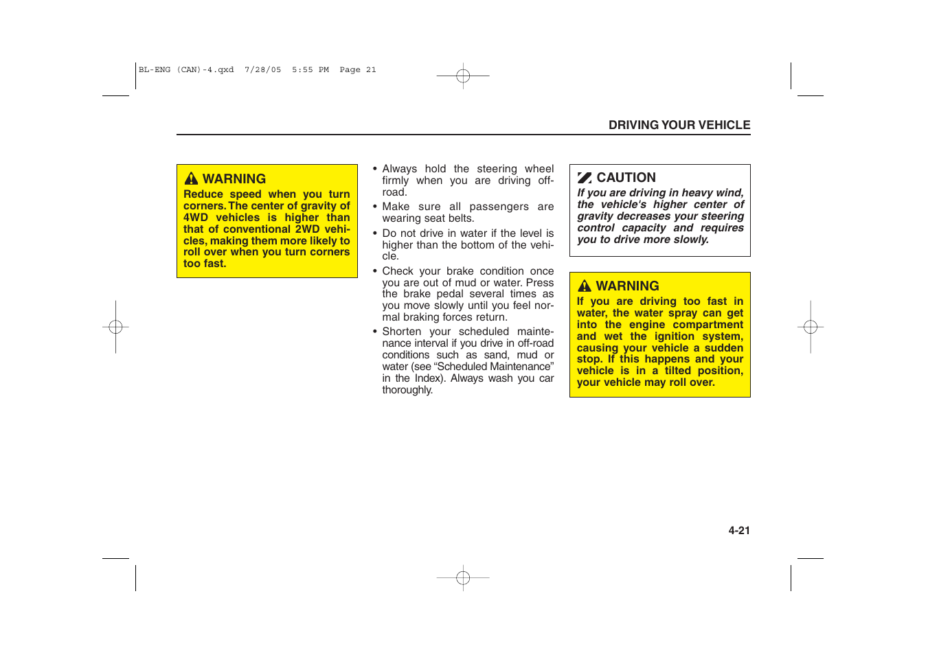 KIA Sorento 2006 User Manual | Page 119 / 312