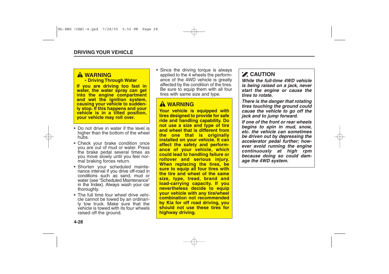 KIA Sorento 2006 User Manual | Page 126 / 312