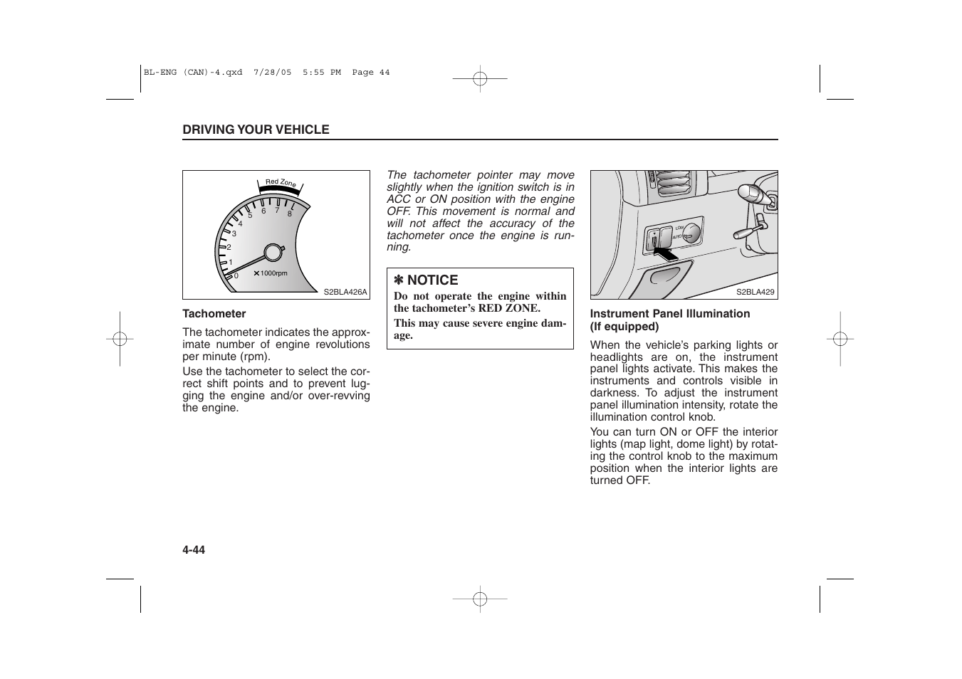 Notice, Driving your vehicle | KIA Sorento 2006 User Manual | Page 142 / 312