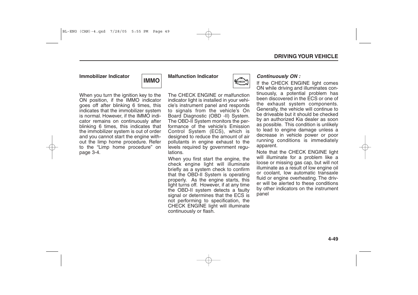 KIA Sorento 2006 User Manual | Page 147 / 312