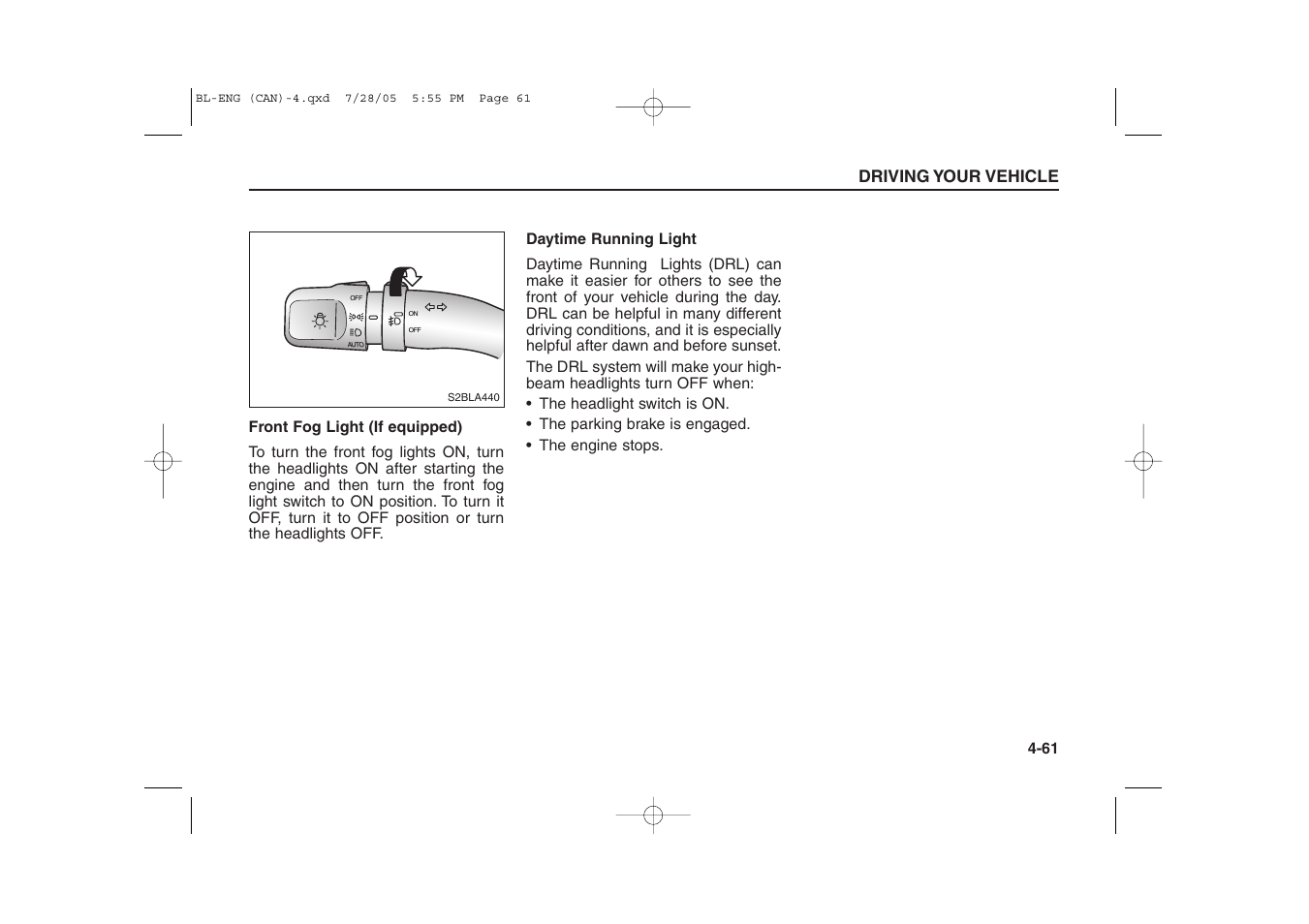 Driving your vehicle | KIA Sorento 2006 User Manual | Page 159 / 312