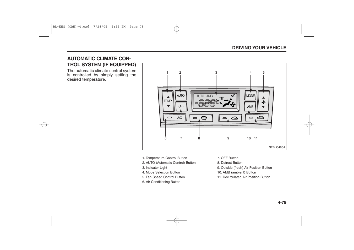 Automatic climate con- trol system (if equipped) | KIA Sorento 2006 User Manual | Page 177 / 312