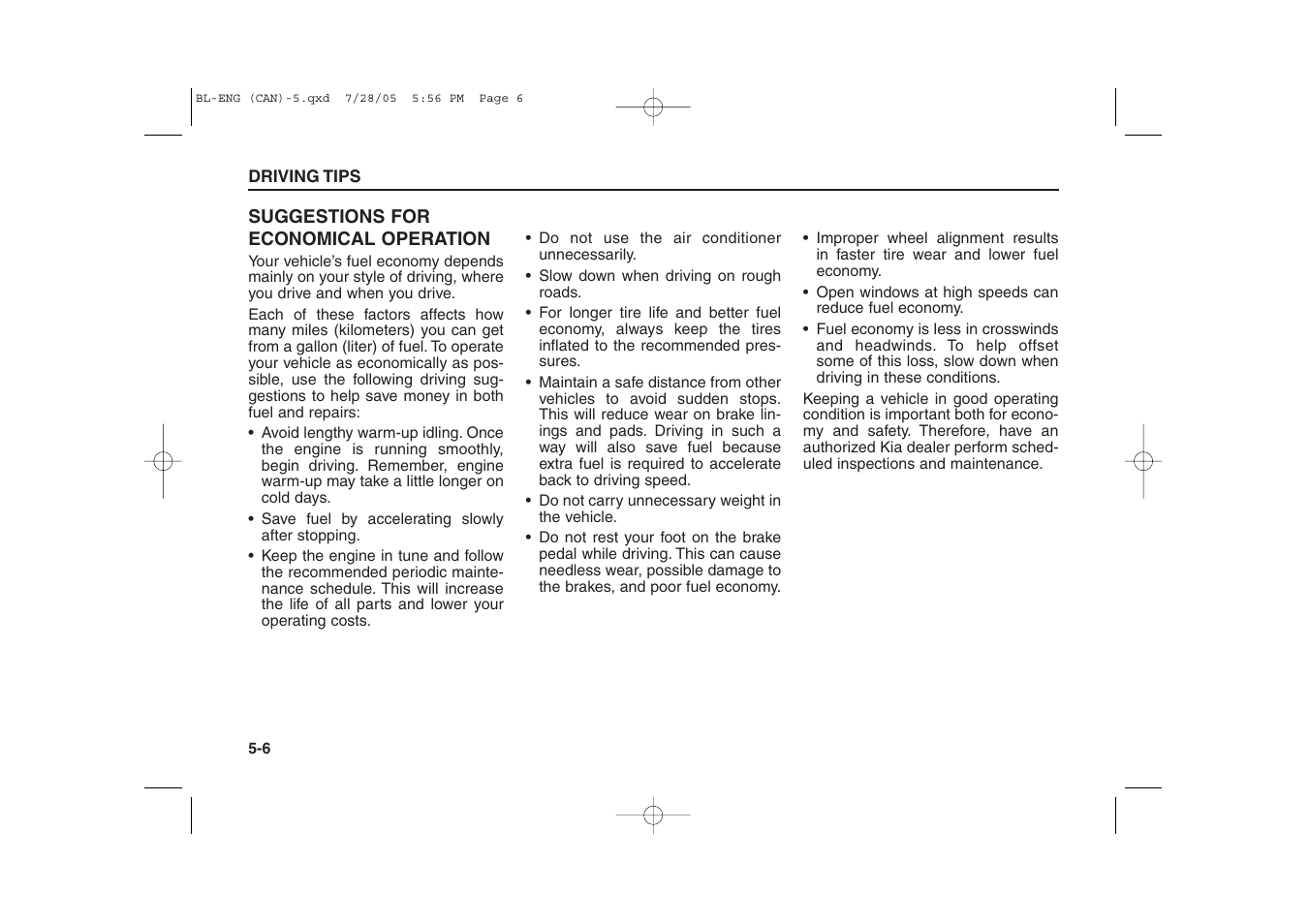 KIA Sorento 2006 User Manual | Page 193 / 312