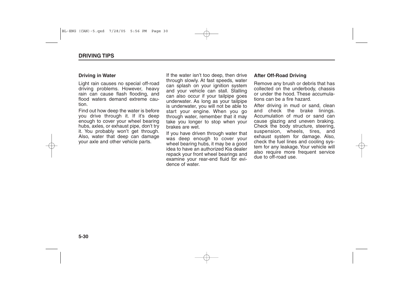 KIA Sorento 2006 User Manual | Page 217 / 312