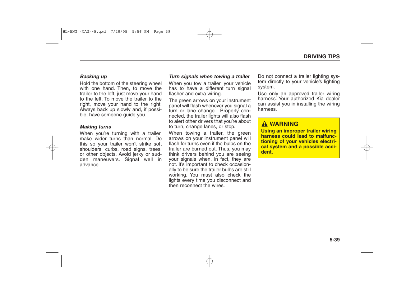 KIA Sorento 2006 User Manual | Page 226 / 312