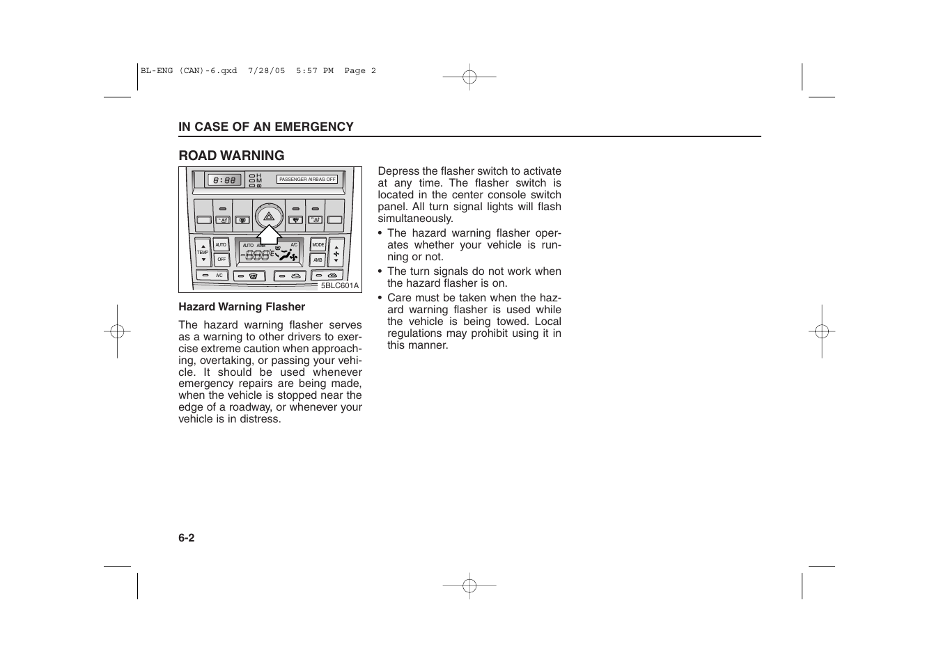 Road warning | KIA Sorento 2006 User Manual | Page 234 / 312