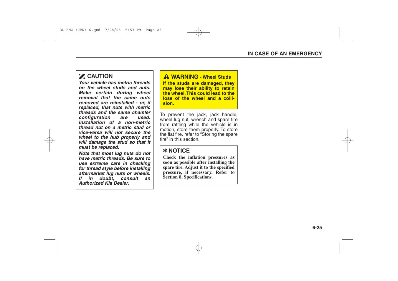 KIA Sorento 2006 User Manual | Page 257 / 312