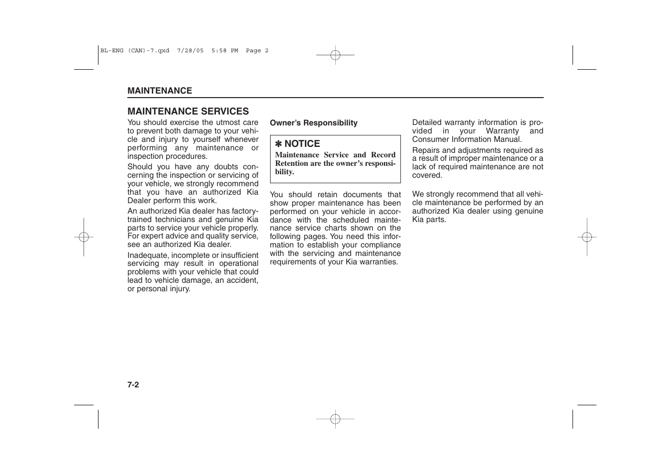 KIA Sorento 2006 User Manual | Page 259 / 312