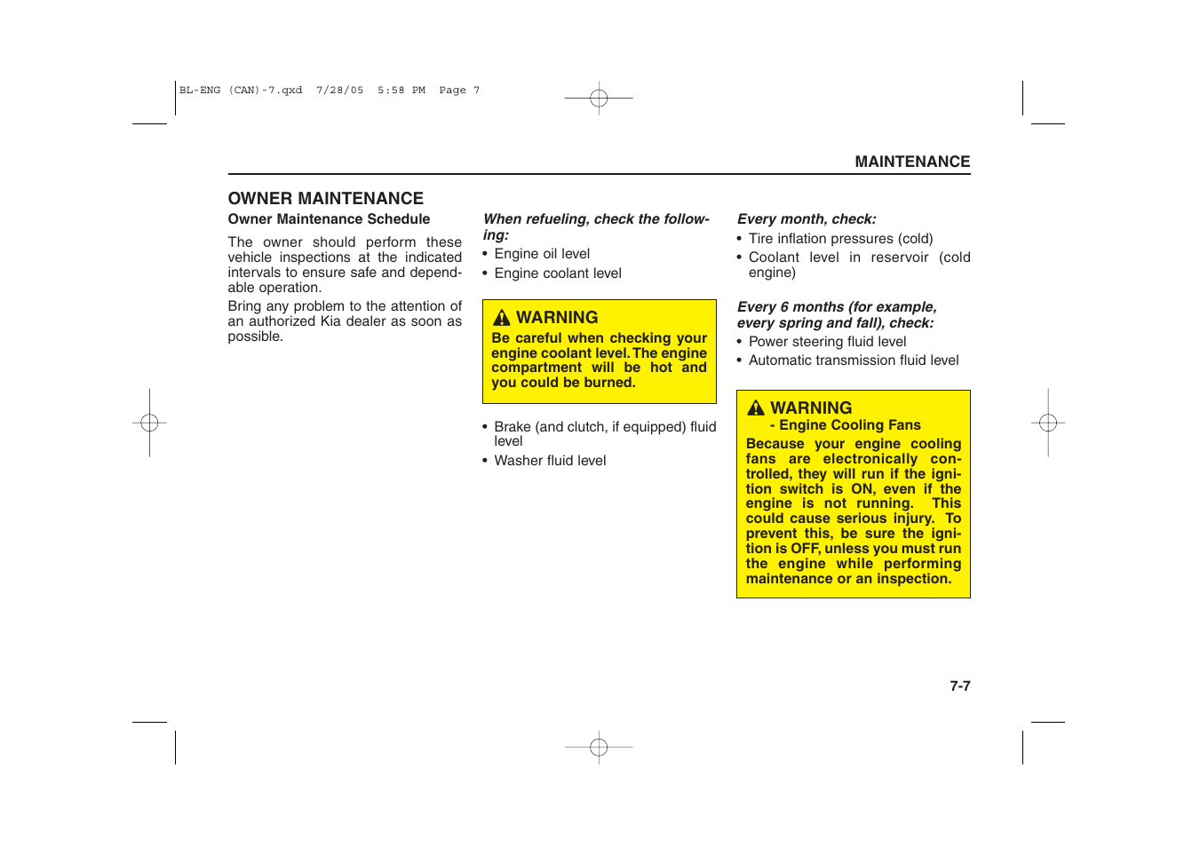 KIA Sorento 2006 User Manual | Page 264 / 312