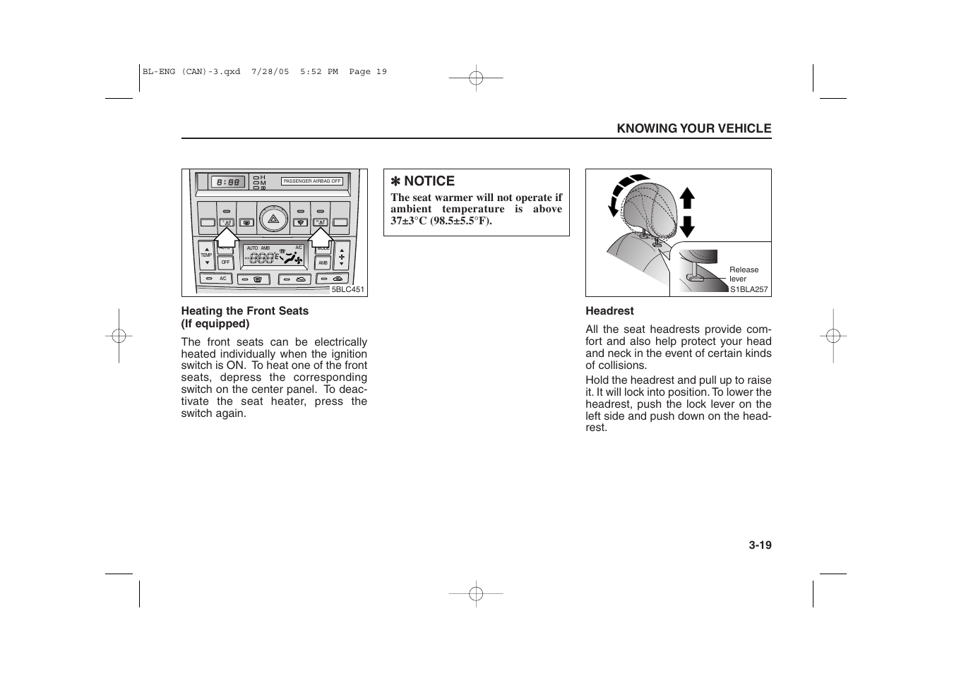 Notice, Knowing your vehicle | KIA Sorento 2006 User Manual | Page 28 / 312