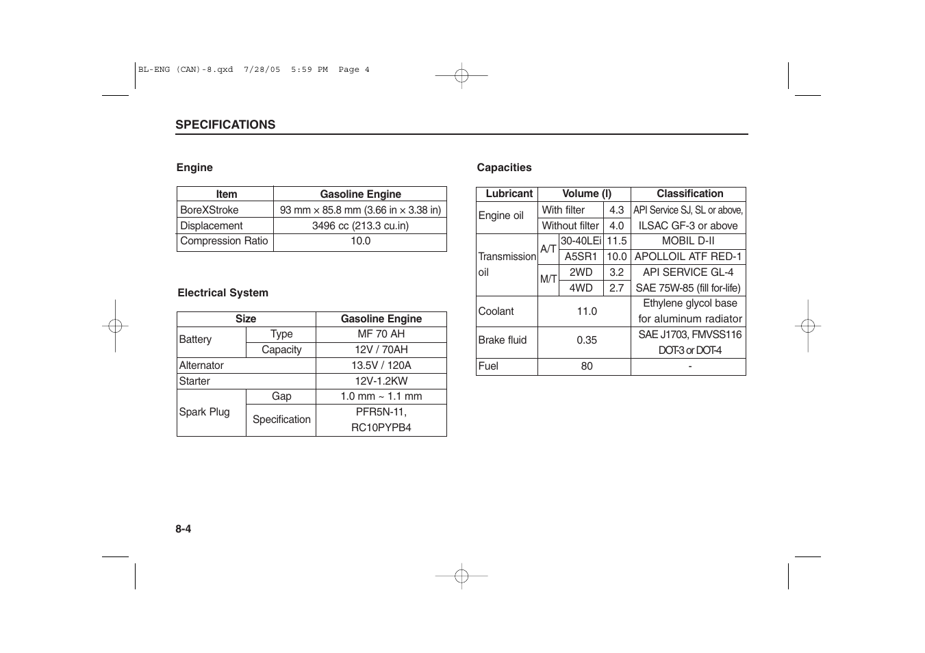 KIA Sorento 2006 User Manual | Page 308 / 312