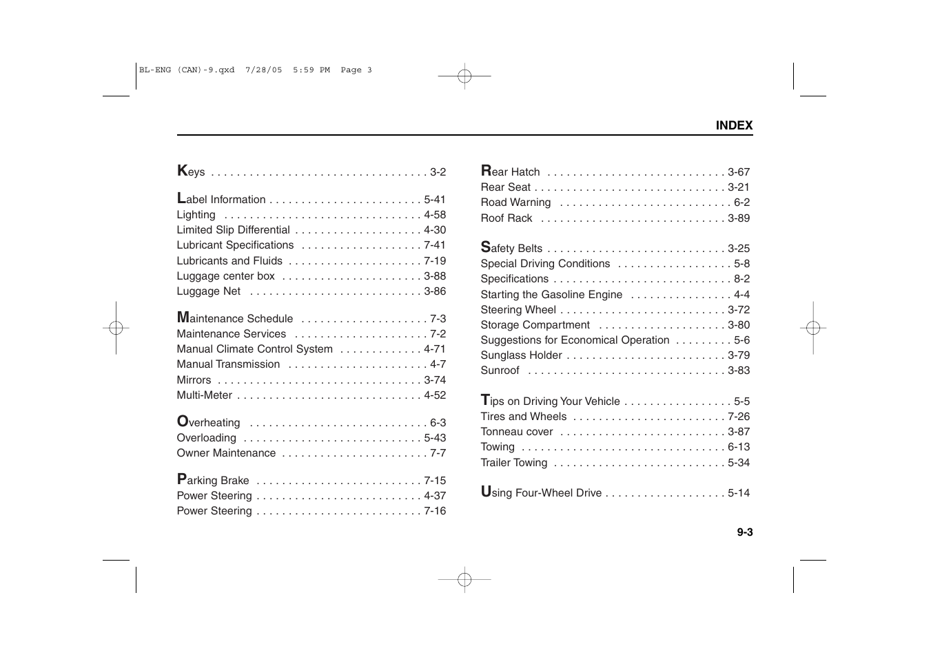 KIA Sorento 2006 User Manual | Page 311 / 312