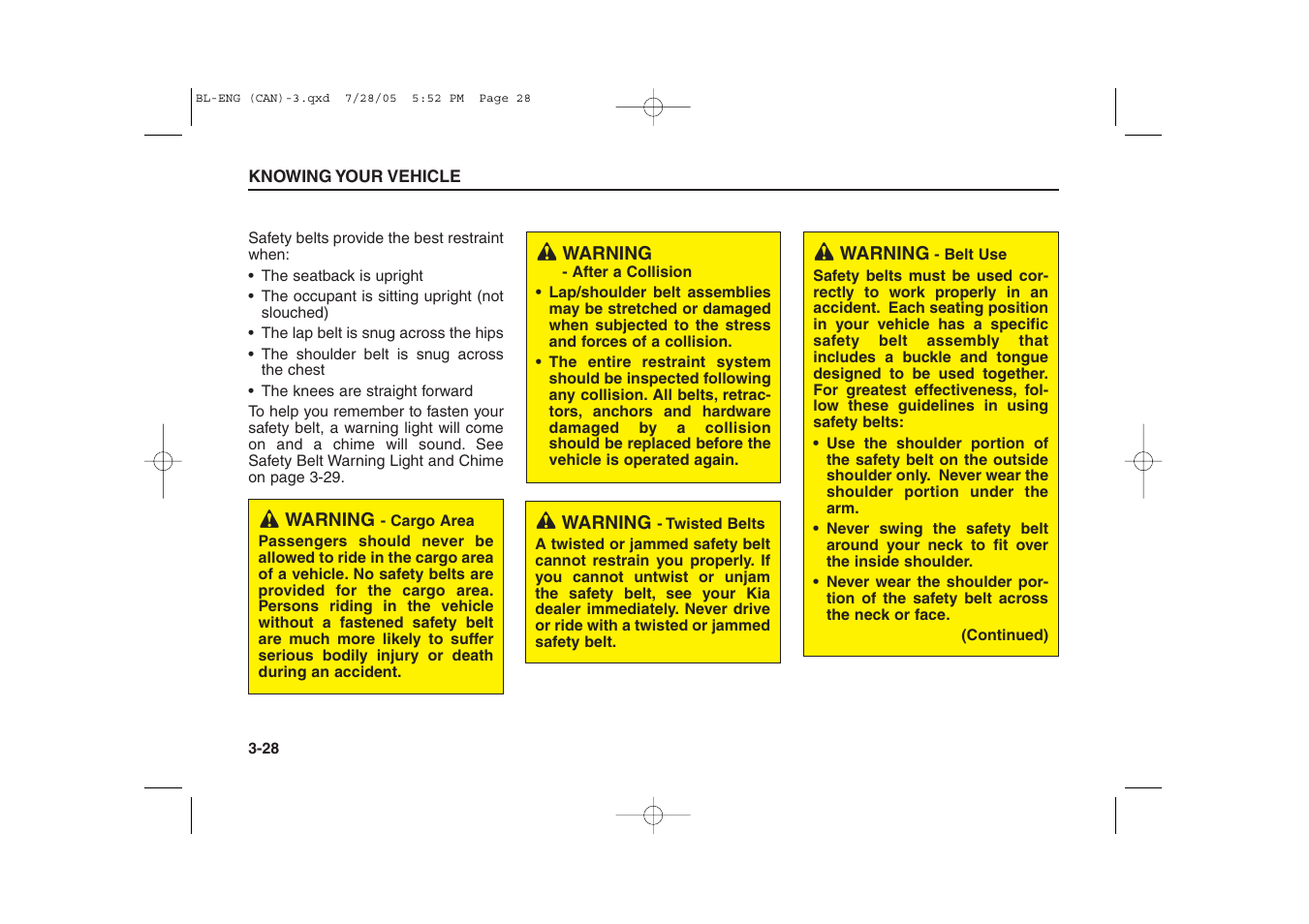 KIA Sorento 2006 User Manual | Page 37 / 312