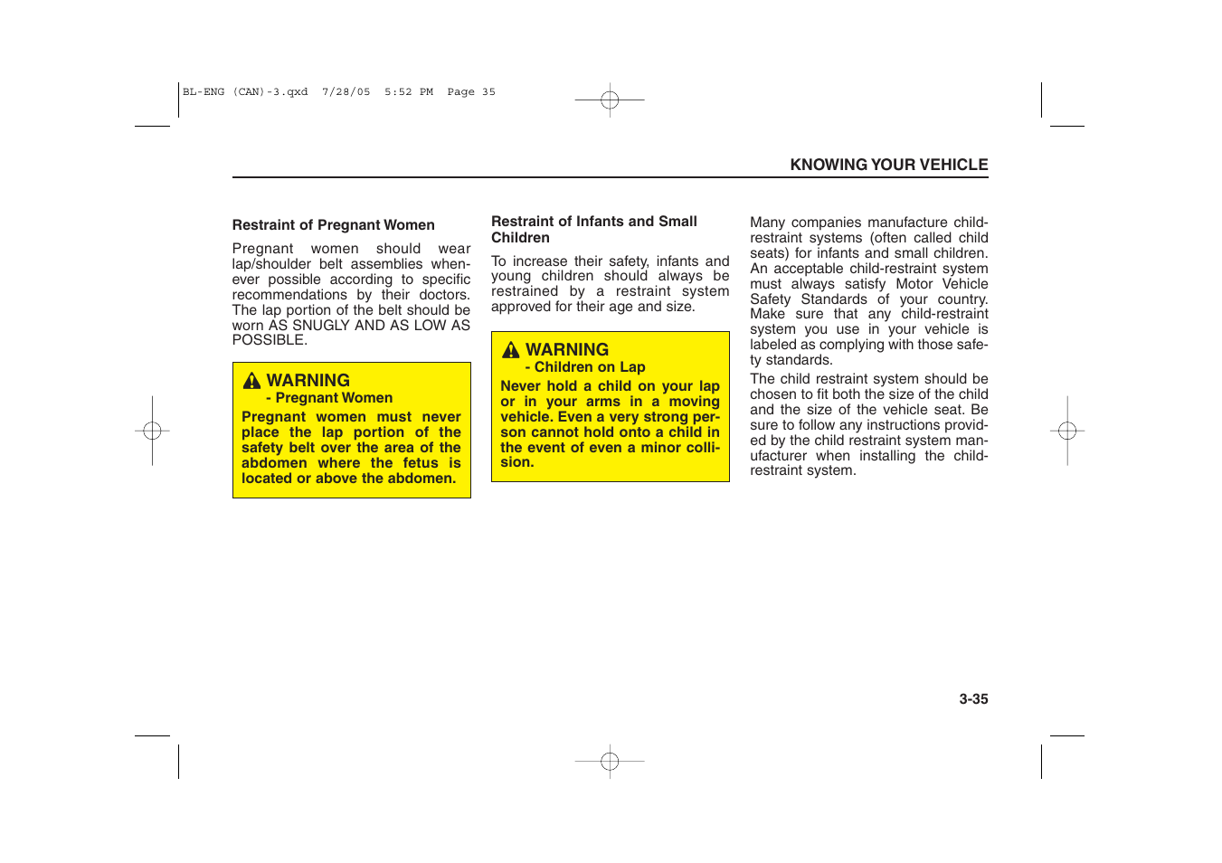 KIA Sorento 2006 User Manual | Page 44 / 312