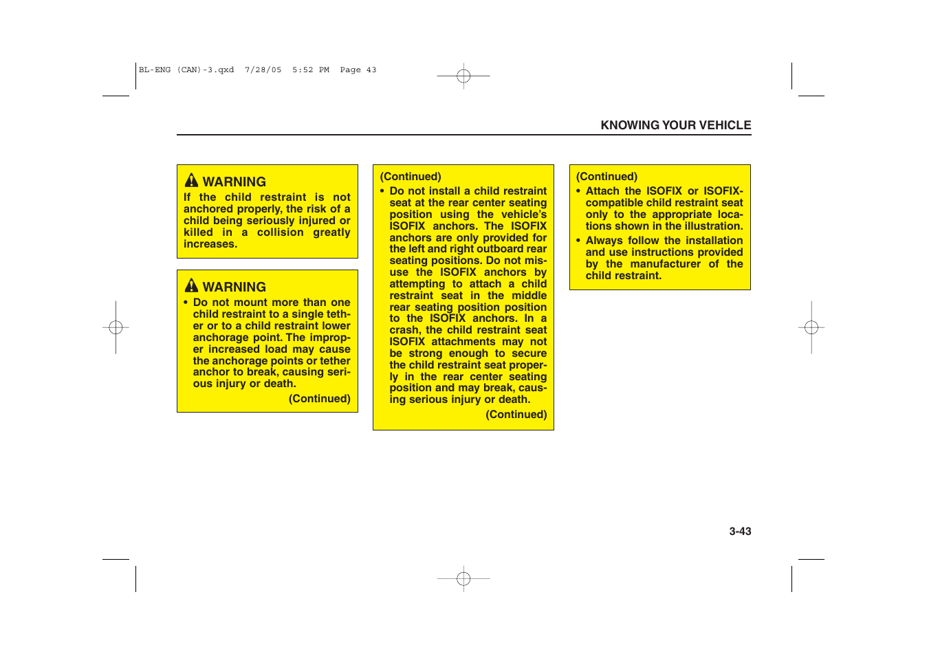 KIA Sorento 2006 User Manual | Page 52 / 312