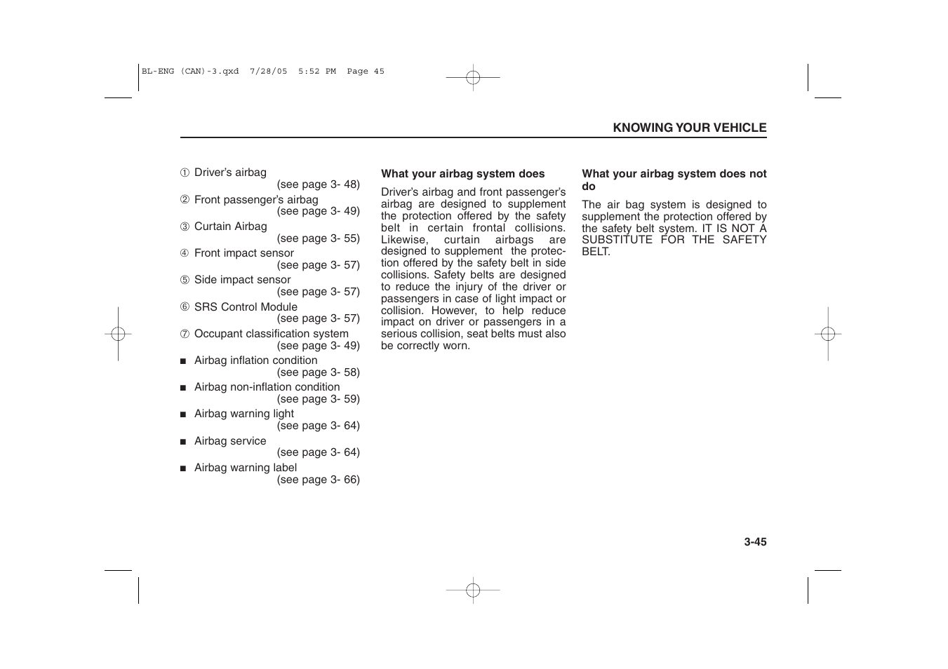 KIA Sorento 2006 User Manual | Page 54 / 312