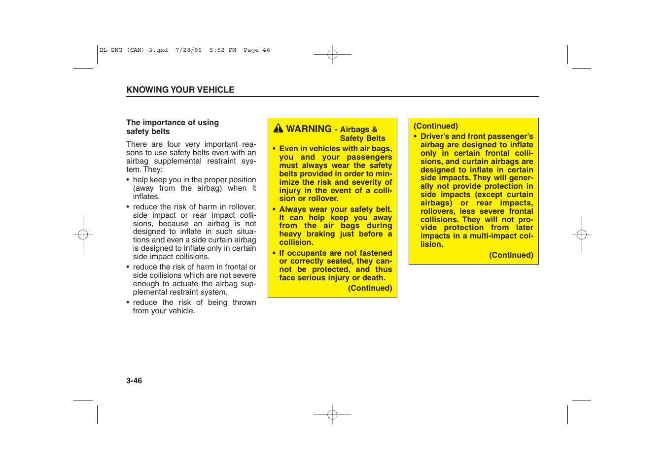 KIA Sorento 2006 User Manual | Page 55 / 312