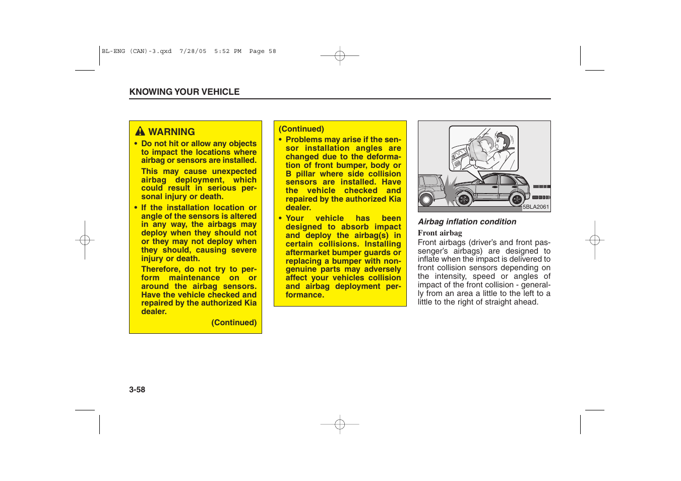 KIA Sorento 2006 User Manual | Page 67 / 312