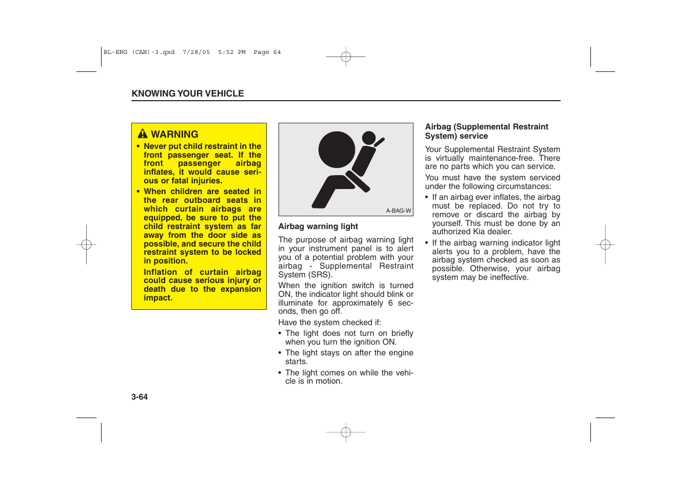 KIA Sorento 2006 User Manual | Page 73 / 312