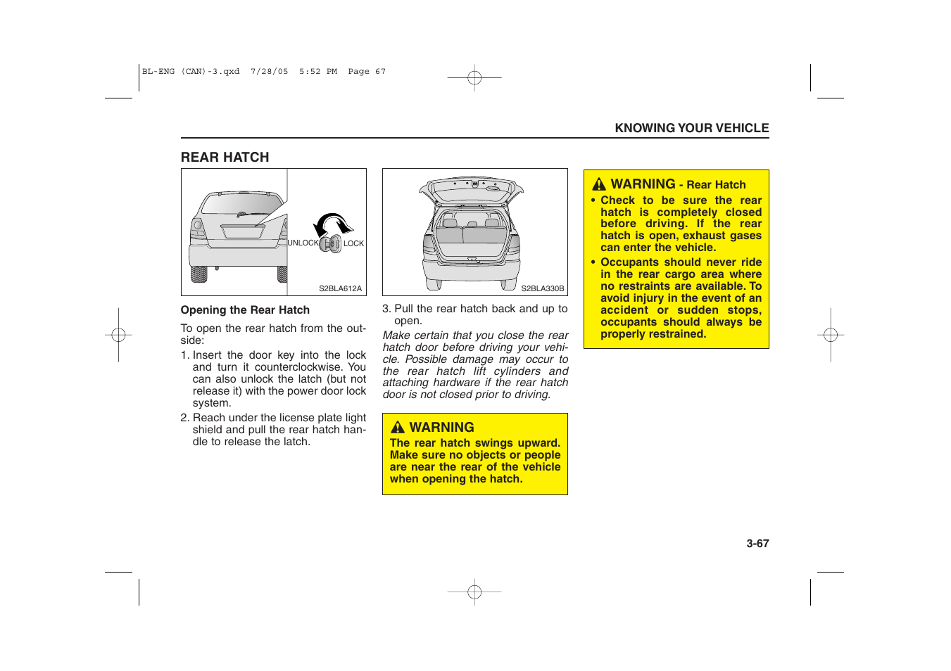 KIA Sorento 2006 User Manual | Page 76 / 312