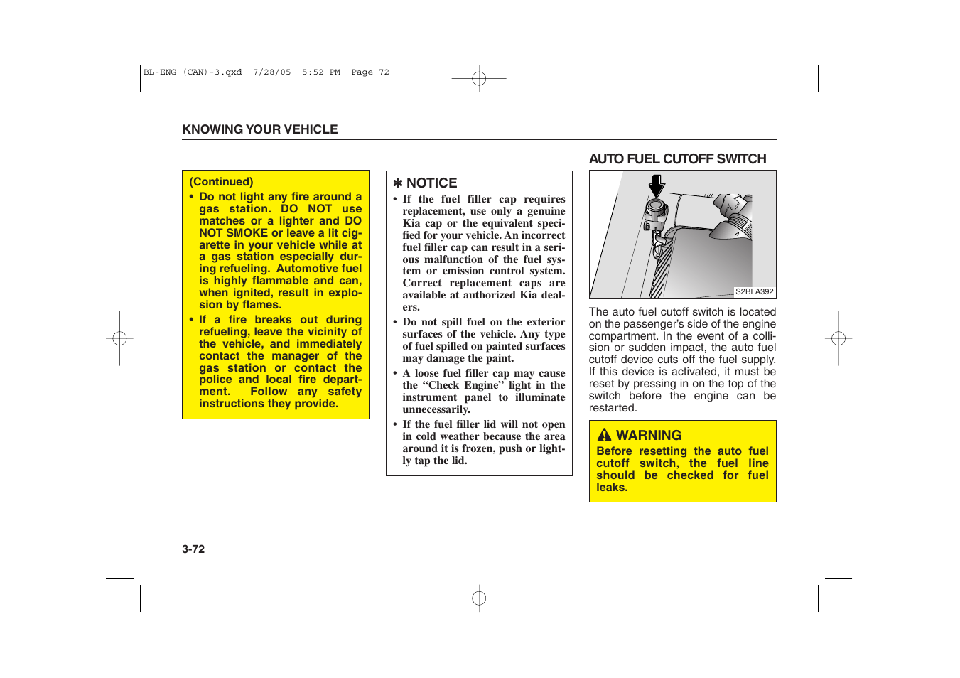 KIA Sorento 2006 User Manual | Page 81 / 312