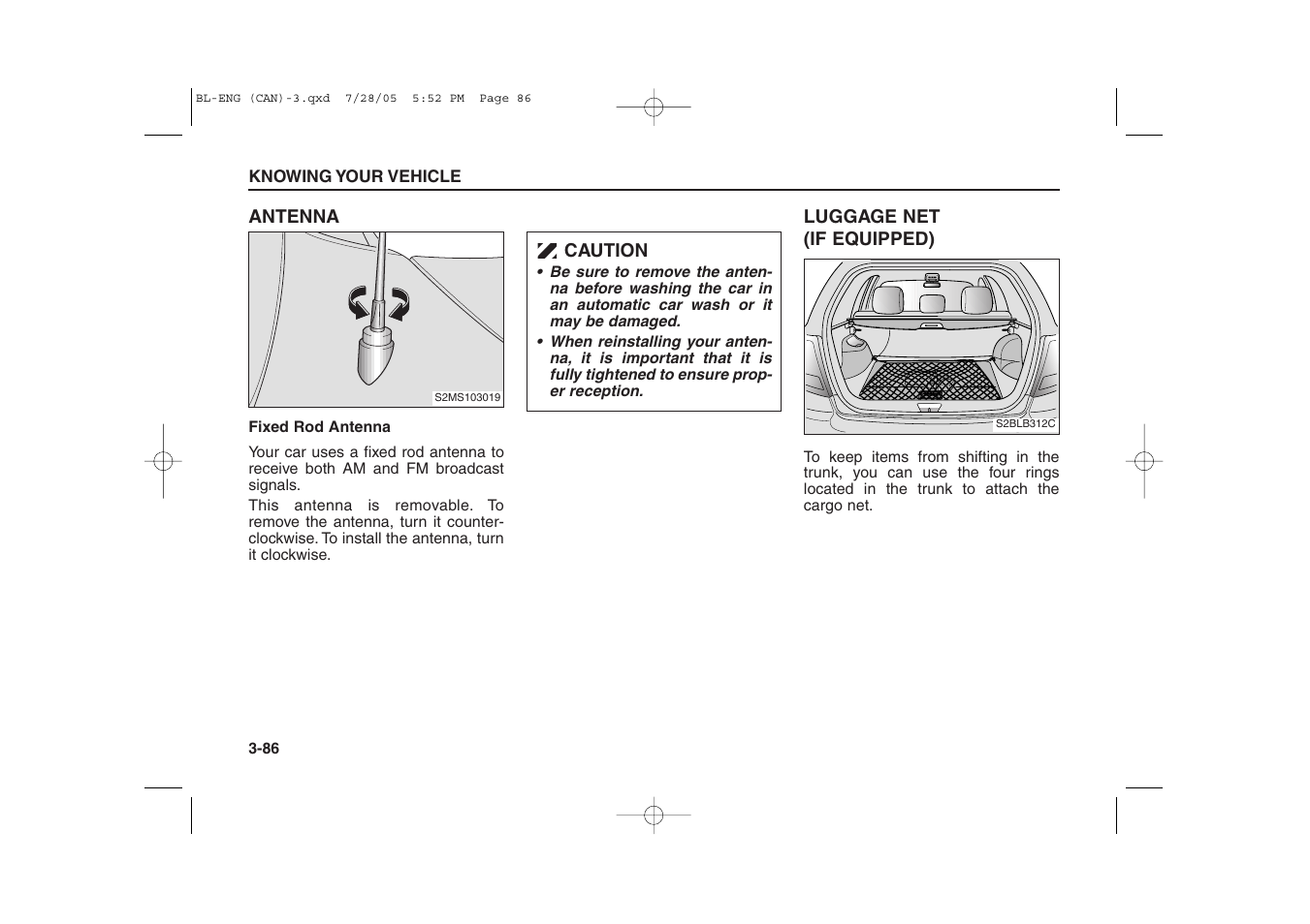 KIA Sorento 2006 User Manual | Page 95 / 312