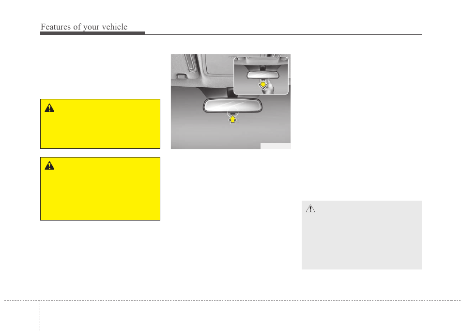 Features of your vehicle | KIA Magentis 2010 User Manual | Page 102 / 336