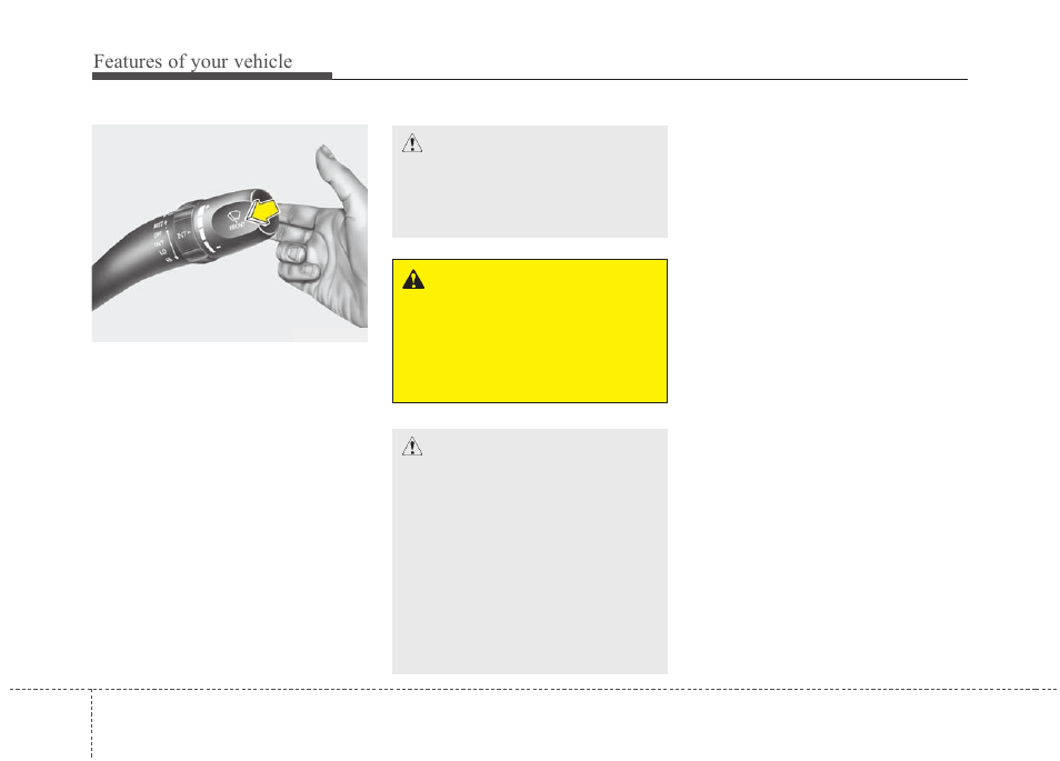 Features of your vehicle | KIA Magentis 2010 User Manual | Page 134 / 336