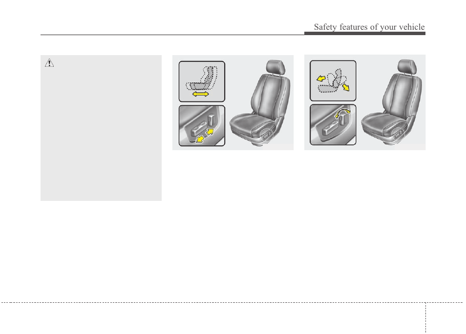Safety features of your vehicle | KIA Magentis 2010 User Manual | Page 23 / 336