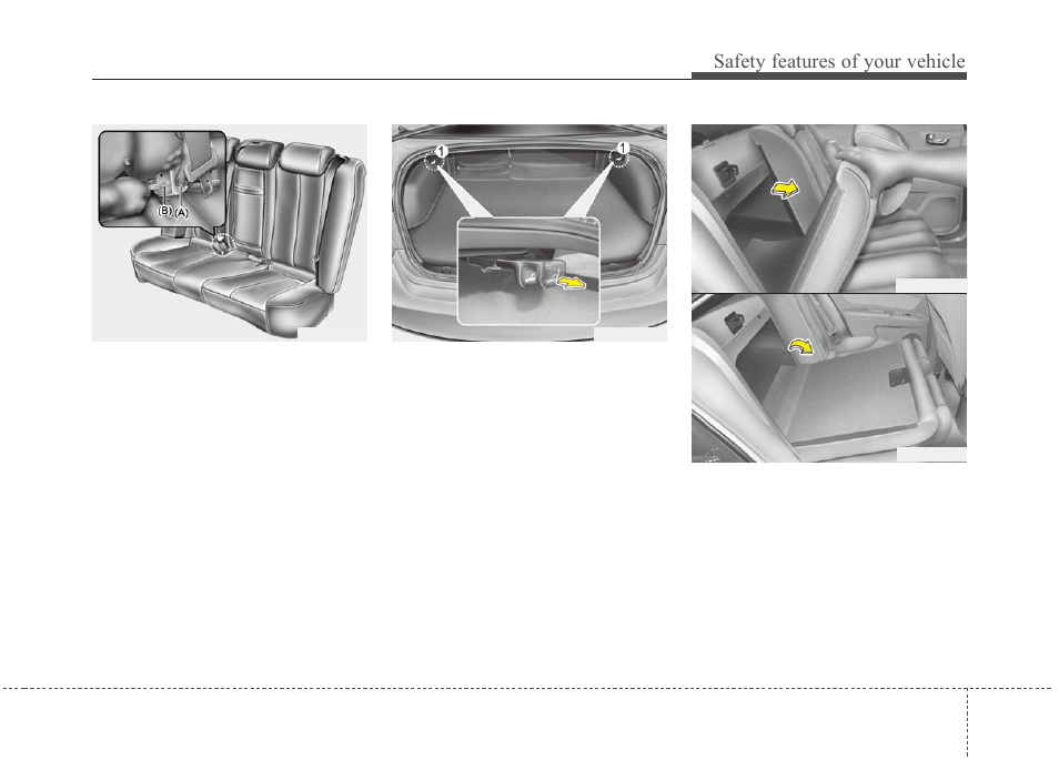 Safety features of your vehicle | KIA Magentis 2010 User Manual | Page 27 / 336