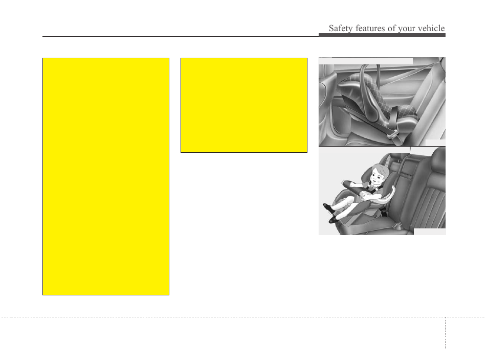 Safety features of your vehicle | KIA Magentis 2010 User Manual | Page 41 / 336
