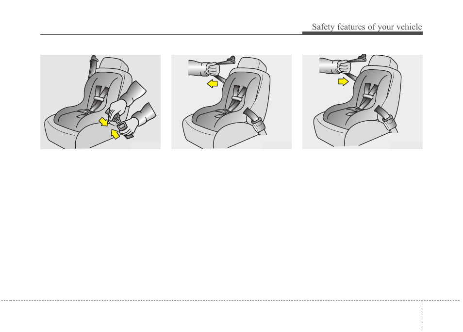 Safety features of your vehicle | KIA Magentis 2010 User Manual | Page 43 / 336