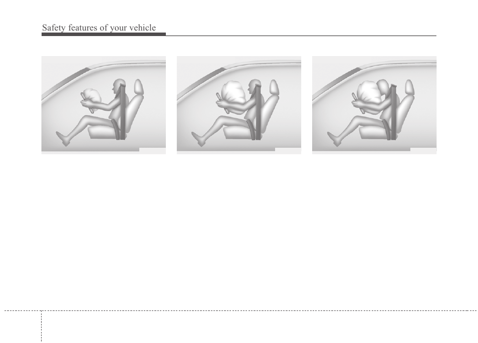 Safety features of your vehicle | KIA Magentis 2010 User Manual | Page 52 / 336