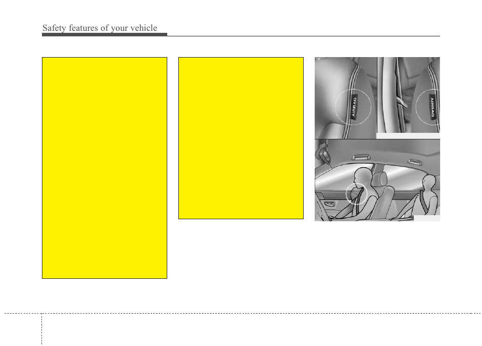 Safety features of your vehicle | KIA Magentis 2010 User Manual | Page 56 / 336