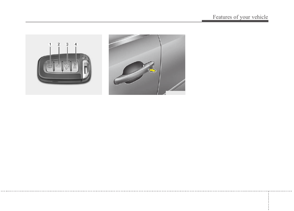 Features of your vehicle | KIA Magentis 2010 User Manual | Page 73 / 336