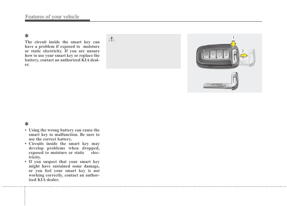 Features of your vehicle | KIA Magentis 2010 User Manual | Page 76 / 336
