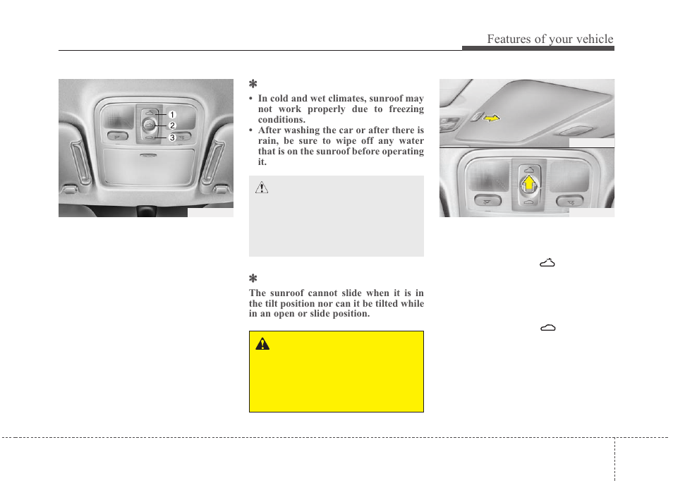 Features of your vehicle | KIA Magentis 2010 User Manual | Page 97 / 336