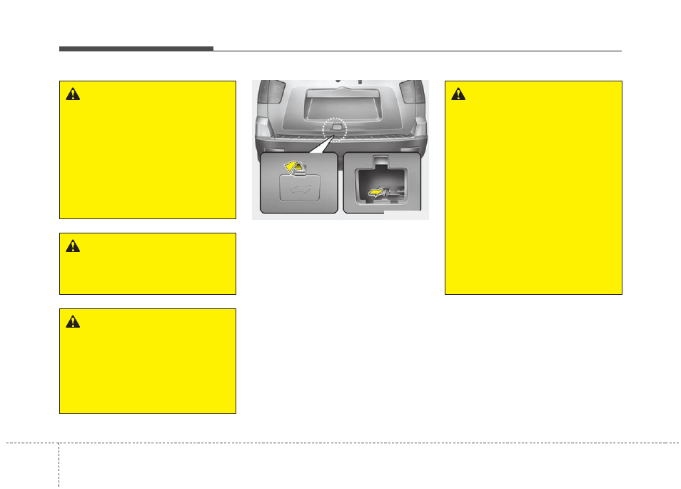 Features of your vehicle | KIA Borrego 2011 User Manual | Page 100 / 464