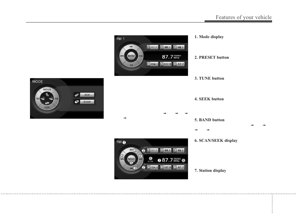 Features of your vehicle | KIA Borrego 2011 User Manual | Page 277 / 464